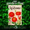 G128 Spring Welcome Red Orange Flowers Garden Flag 12x18 In Double Sided Yard Garden Lawn Decoration